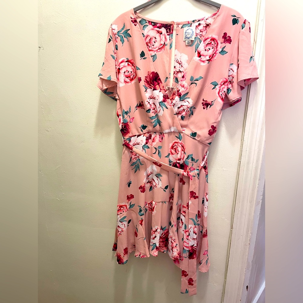 Pink floral dress